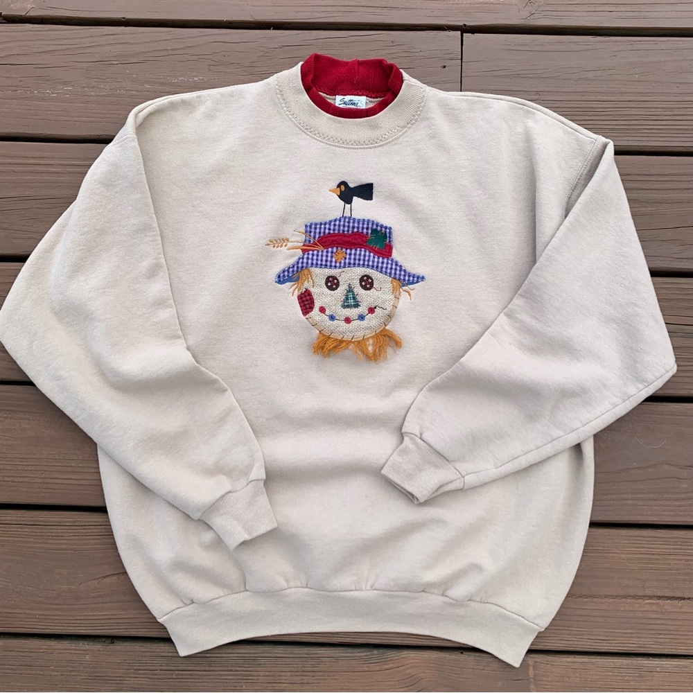 Vintage 90s Fall Scarecrow Sweatshirt